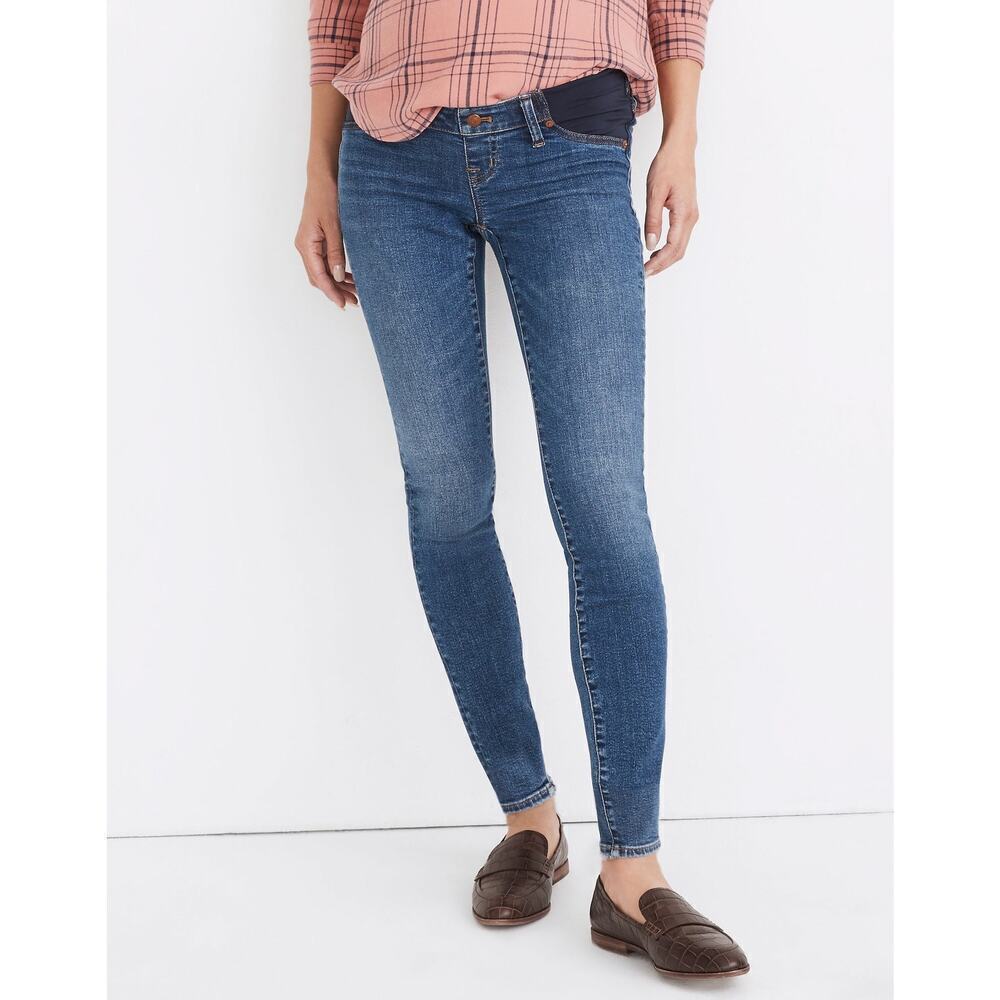 Madewell Maternity Side-Panel Skinny Jeans in Wendover Wash Size 28